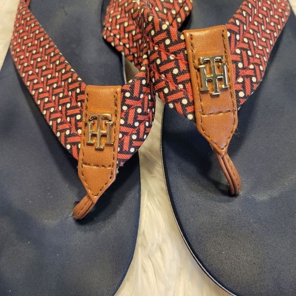 Tommy Hilfiger fabric thong sandals - Picture 2 of 7